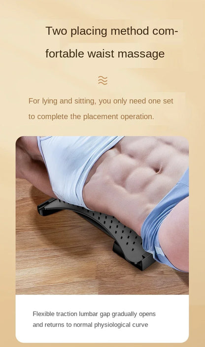 Lumbar Soothing Device, Lumbar Stretching Massager, Yoga Spine Correction, Hump Back Exercise and Stretching Equipment