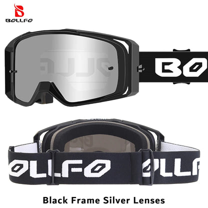 Dirt Bike Goggles with Tear-Off Quick-Release Ready Lens UV400 Motocross Glasses TPU Dual-Cycle Defogging Motorcycle Eyewear