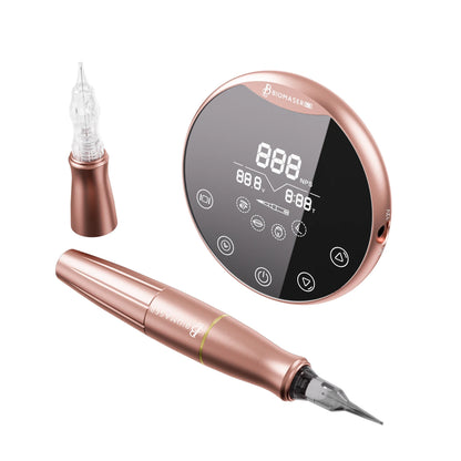 Biomaser P90 Permanent Makeup Tattoo Machine Pen Set Universal Cartridge Needle Dermografo Rotary Pen For Training Eyebrow