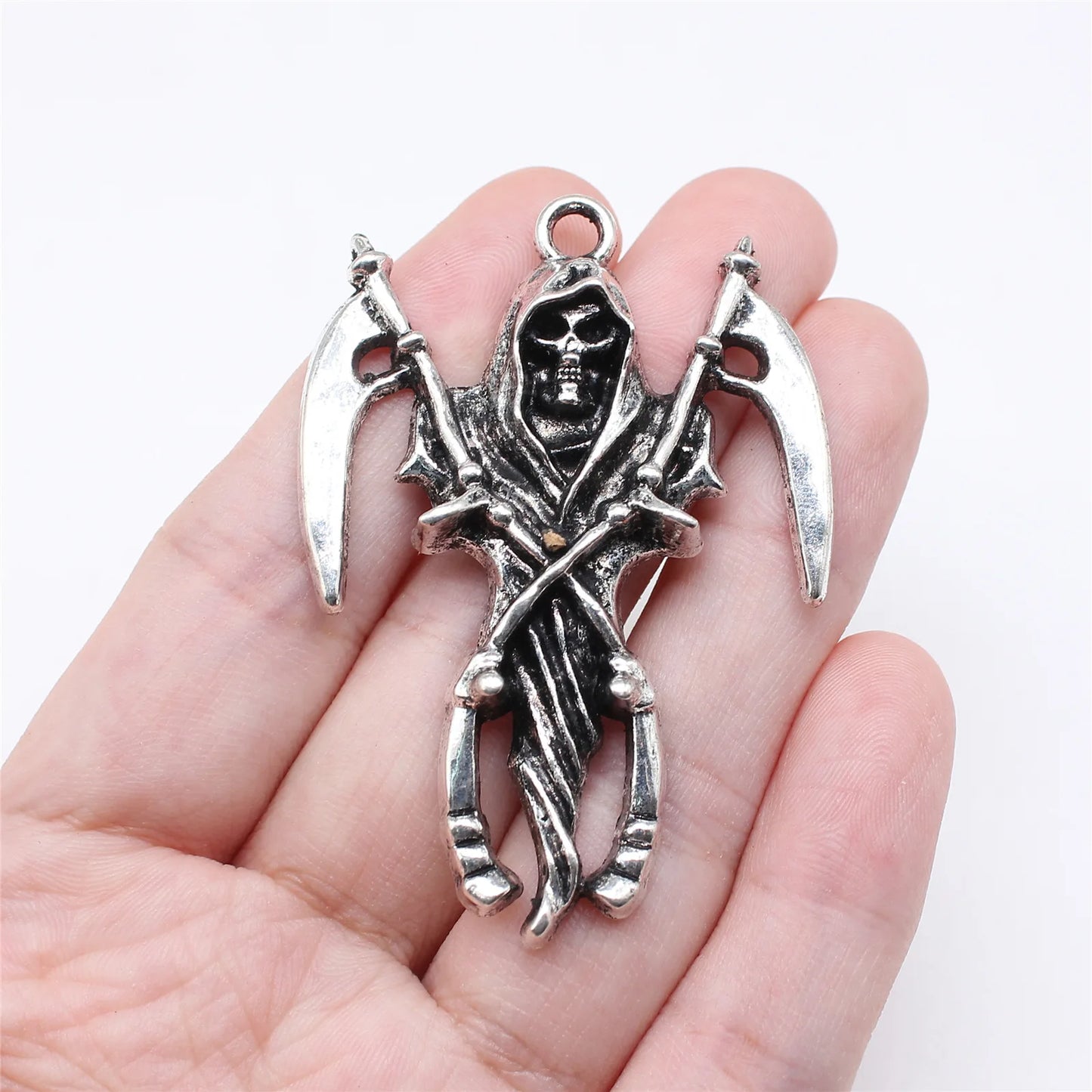 30Pcs/Bag 10 Styles Antique Silver Color Skull Skeleton Charms Pendant Diy Jewelry Accessories For Jewelry Making