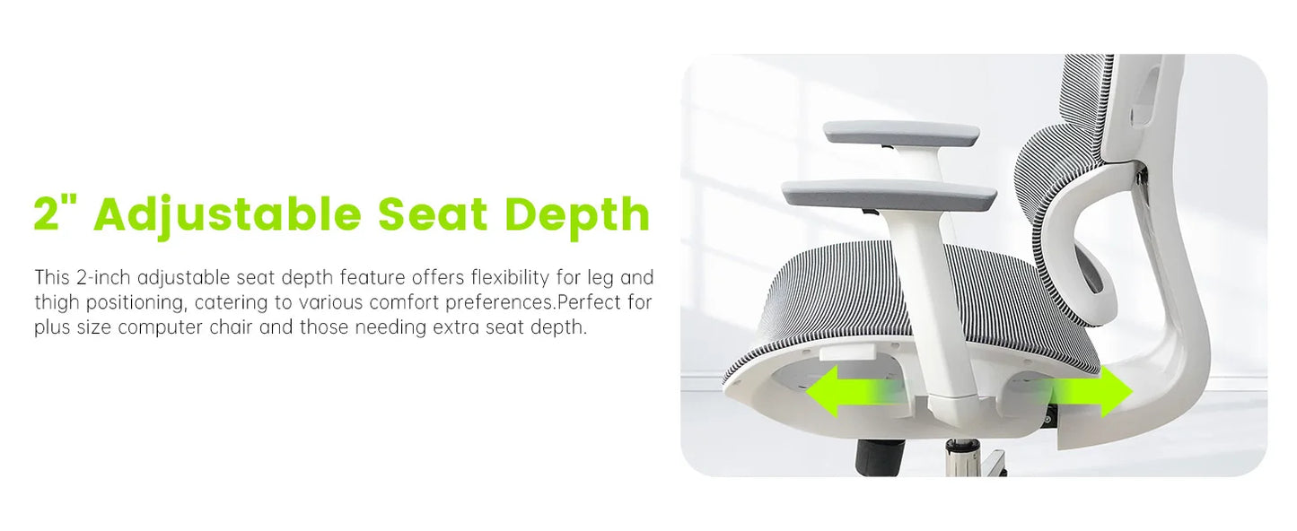 Office Ergonomic Chair for Big and 6'5" Tall Max,400Lbs Computer Desk Heavy-Duty Office Gaming Chair with High-Back Design EC20