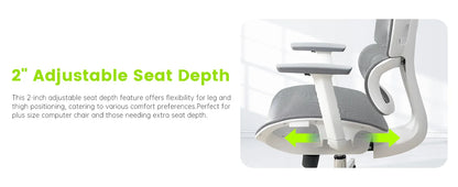 Office Ergonomic Chair for Big and 6'5" Tall Max,400Lbs Computer Desk Heavy-Duty Office Gaming Chair with High-Back Design EC20