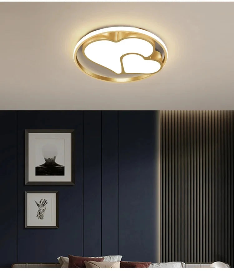 Modern LED Ceiling Light Minimalist Bedroom Lamp Home Decor Ceiling Chandelier Children's Room Lustre Living Room Lights Fixture