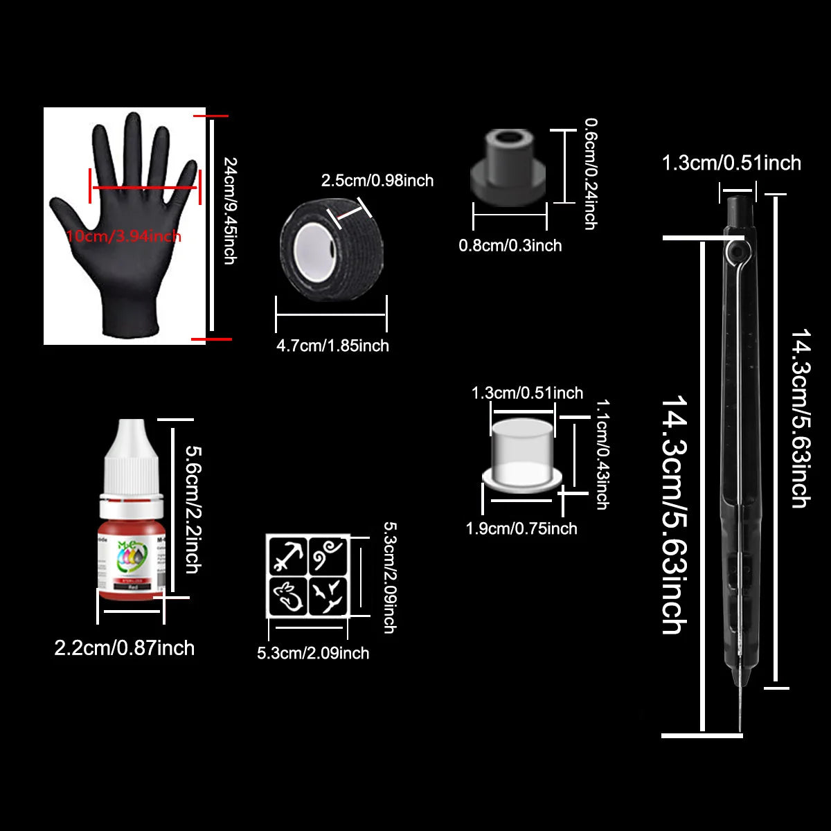 Complete 3D Body Art Tattoo Kit - Professional Hand Poke & Stick Pen Set with Ink, Needles, and DIY Guide - Perfect for Beginners to Experts