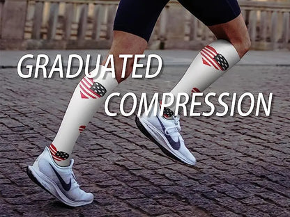 4 Pairs of Compression Socks Men Women Medical Varicose Veins Nursing Socks For Outdoor Running Pregnant Sports Socks