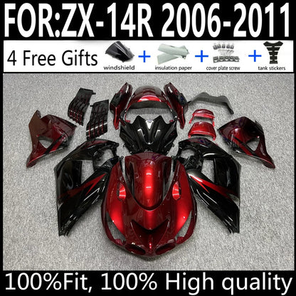 Kawasaki ZX-14R 06 07 08 09 10 11 ZX14R 2006-2011 Motorcycle Fairings Kit ABS Plastic Body Work Cowling Set Full Body