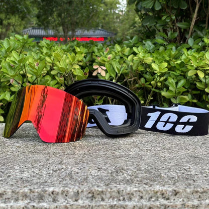 100 Dirt Bike Motocross Goggles Over Glasses Anti Fog Magnetic Lens Off-Road Sandproof Motorcycle Eyewear For Men Women