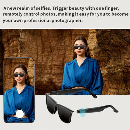 SENBONO NEW Smart Glasses With Sunglasses Open Ear Headsets Hands-Free Calling Sunglasses Anti-blue Light Glasses For Men Womem