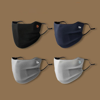 Z. Sun Protection Face Mask For Men Reusable Breathable UV Face Shield Solid Color Washable Face Mask Summer Cycling Face Mask