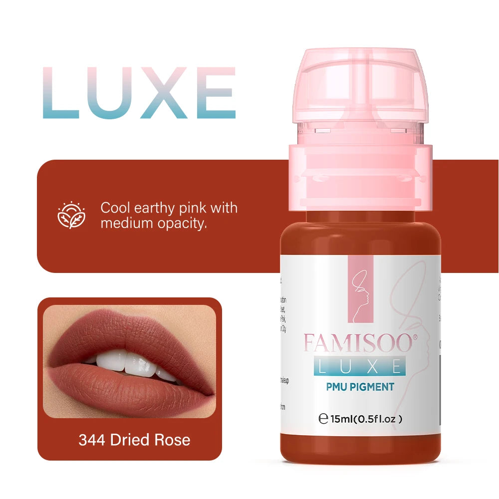 15ML Luxe PMU Pigment Europe's Best-selling 9 colors Lip Tattoo Ink For Semi Permanent Makeup Nano Lips Microblading Pigment