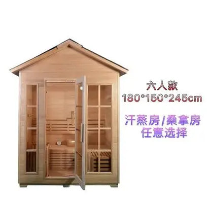 Home Outdoor Sauna Room Sweat Steaming Steam Sweating Wet Steaming  Far Infrared Courtyard Outdoor Sweat Steaming Room