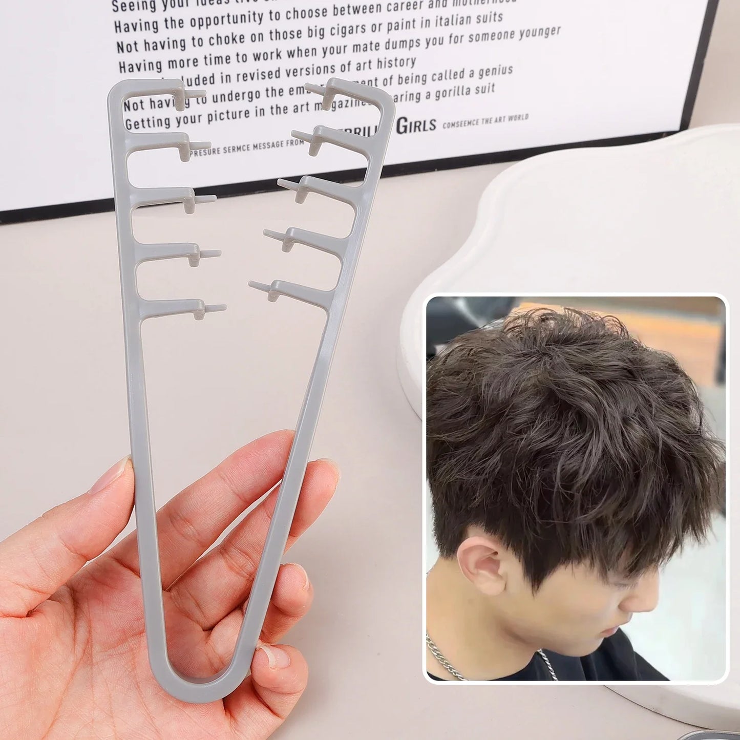 Hair Styling Comb Curling Tools Hairstyling Types Fluffy Texture Bangs Seam Covering Roots Hair Combs