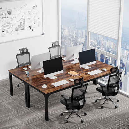 6.5 FT Conference Room Table, 78.74" W x 27.56" D Large Office Conference Table, Modern Seminar Meeting Table Desk, Customized