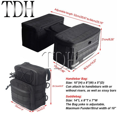 Motorcycle Saddlebag Side Tool Luggage Bag For Harley Dyna Softail Sportster XL Street Bob Low Rider FXD FXBB Travel Saddle Bags