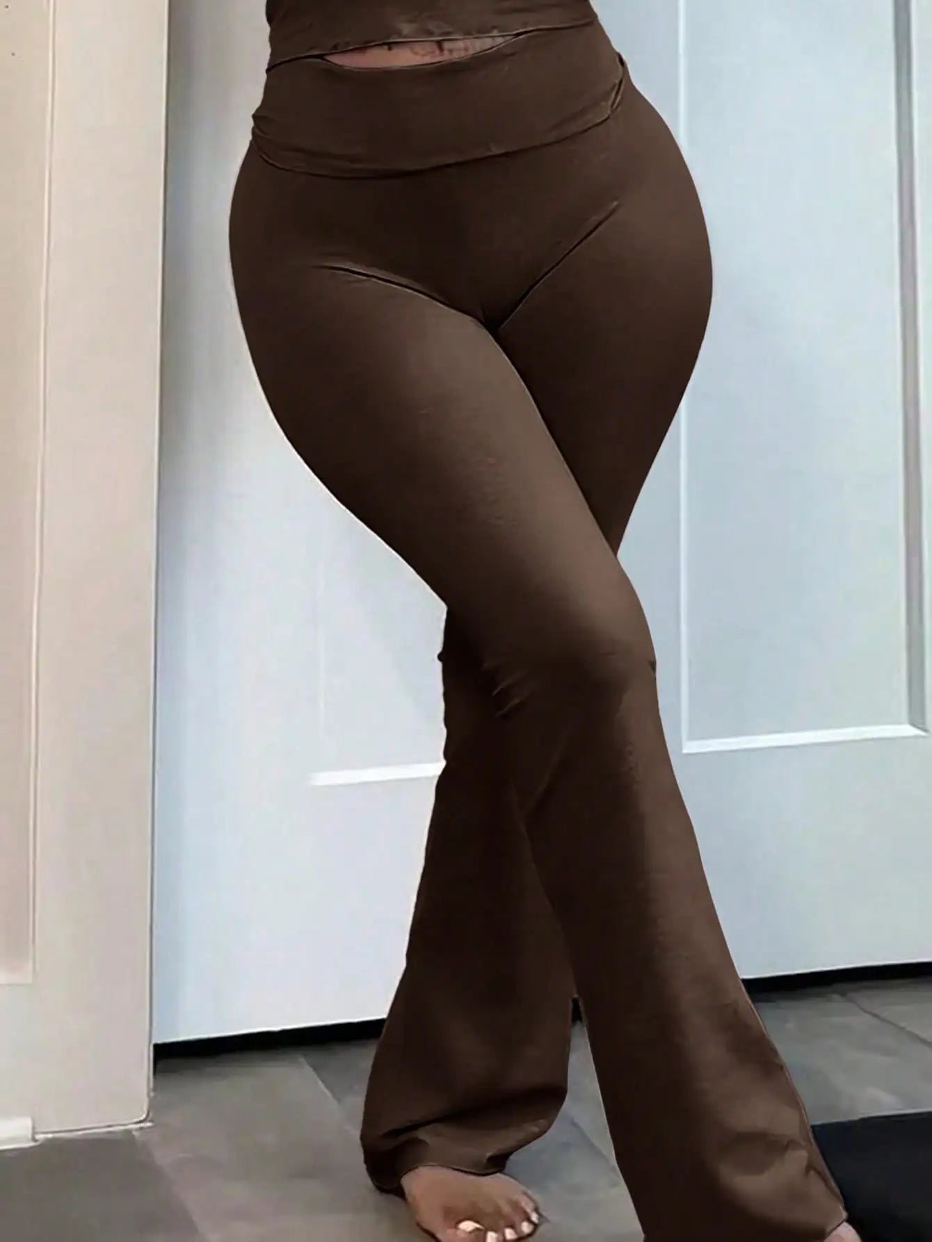 Women's High-waisted Flared Pants 3 Pairs/set Large-sized Women's Casual Yoga Pants Elastic Waist Fitness Flared Pants