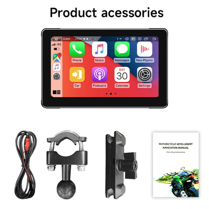 7-inch motorcycle navigation screen, Ipx 6, 1024 x 600, wireless automatic monitor, Android, Apple Carplay