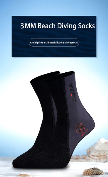 5mm/3mm/1.5mm Neoprene Diving Socks Anti Slip Beach Wetsuit Surfing Boots Water Socks Sand Proof Warm Blind Seam Diving Socks