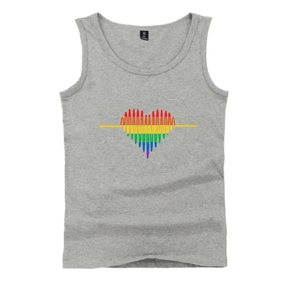 Fashion LGBT Love men tank top LGBT Flag fitness sleeveless shirt Lesbian Gay summer vest LGBT pride tank tops Men's clothing