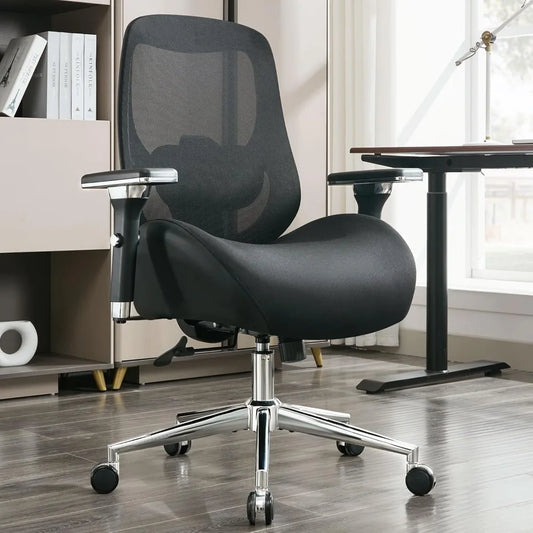750lbs Big and Tall Office Chair with Wide Thick Seat Cushion for Heavy People Ergonomic Computer Mesh Desk Chairs, Customized