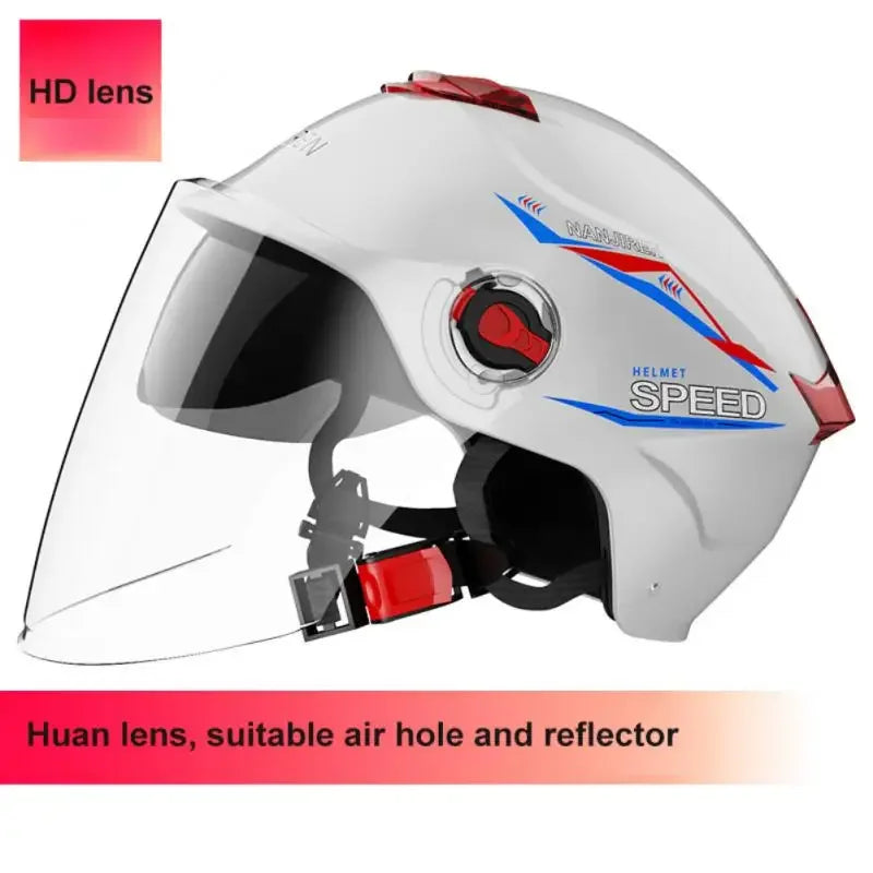Summer Sun Protection Motocycle Helmet Universal Safety Half Helmet Windproof  Rainproof Electric Bicycle Comfortable