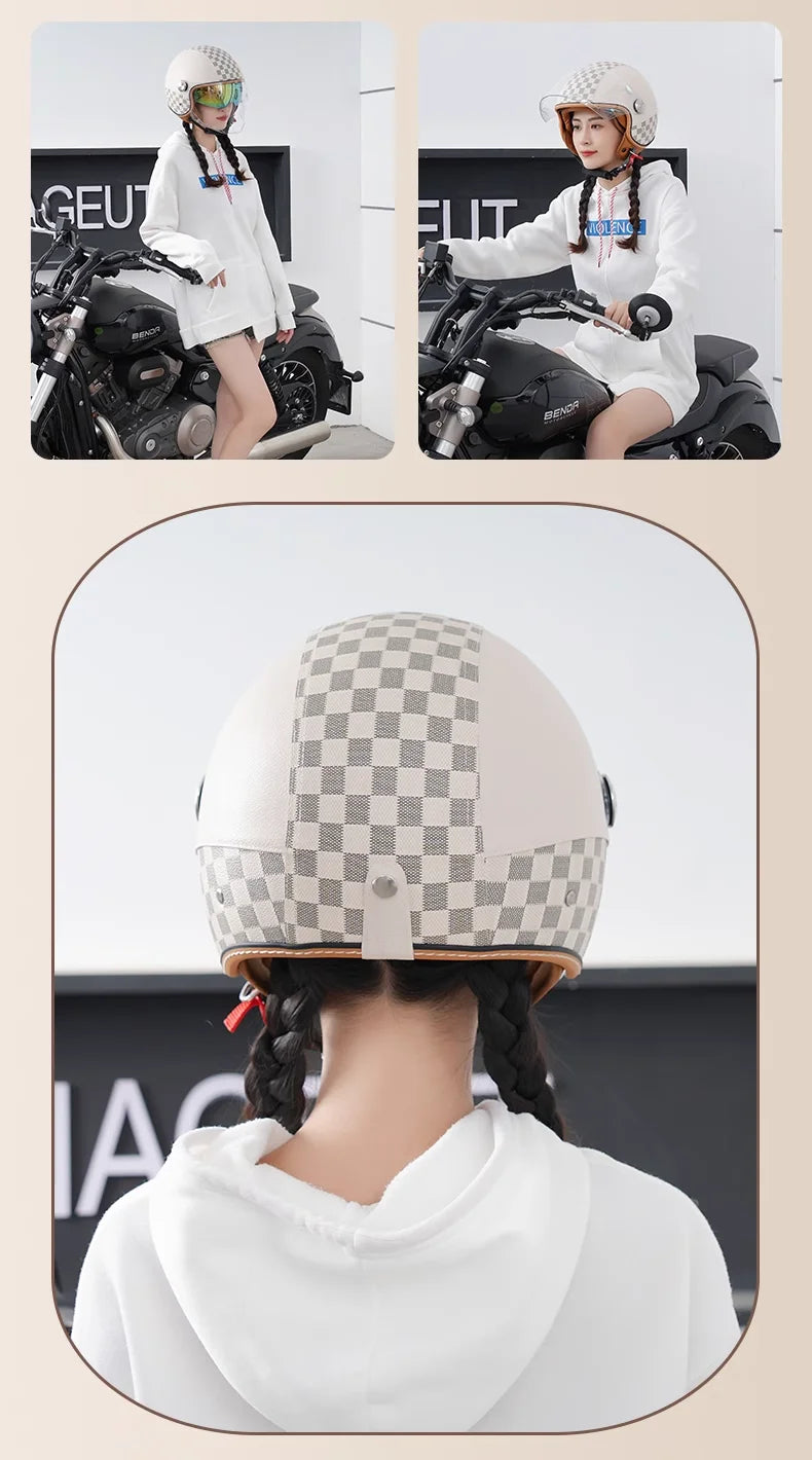 Japan Imported The New DOT Standard Certified Electric Motorcycle Helmet Female Winter Warm Male High Quality and Safety