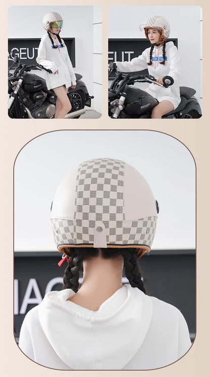 Japan Imported The New DOT Standard Certified Electric Motorcycle Helmet Female Winter Warm Male High Quality and Safety