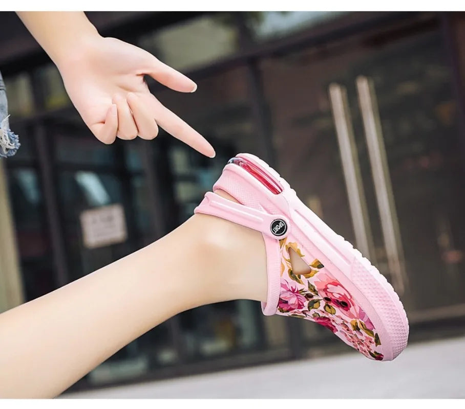 Women's Ethnic Shoes Clogs Soft Sole Two-way Wear for Beach Mules and Pool Women Garden Slides Indoor Nursing Clogs Sandals
