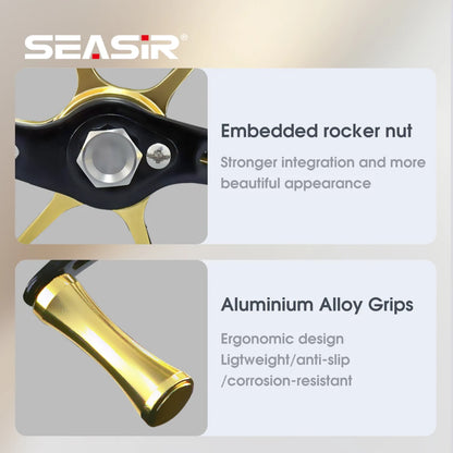 SEASIR DC Alloy ALL-metal Round reel DC Drum Digital Control Ultralight 166g Saltwater Metal Guide Baitcast Fishing Reel