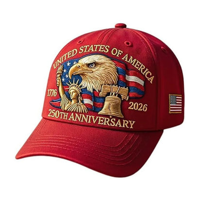 US 250th Anniversary Cap Retro Washed Patriotic Cap Trucker Hat Outdoor Sunhats Sports Hat reathable Baseball Caps for Men Women