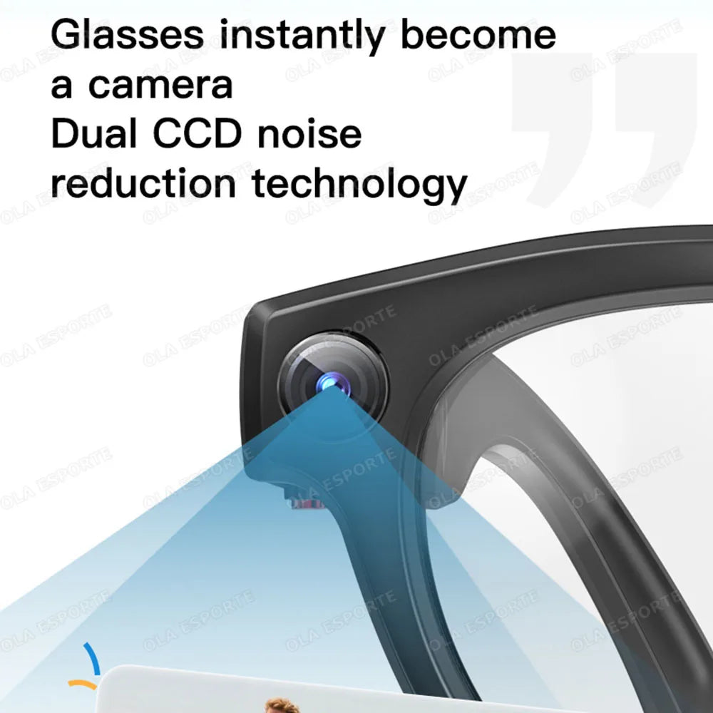 New AI Smart Glasses 4K HD Camera 32GB Memory BT Call Voice Assistant Translate Touch Control Music Player sunglasses Men Women