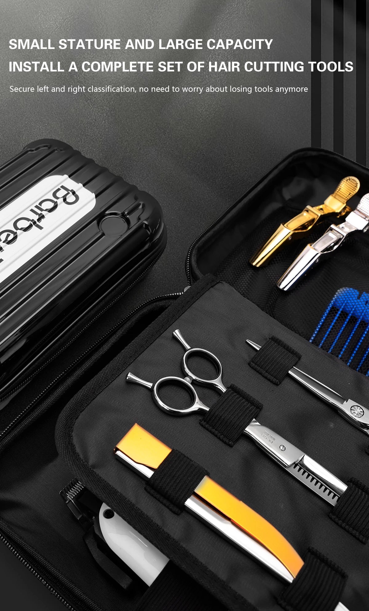 BARBERTOP Tools Storage Bag Waterproof Hair Clipper Bag Hair Cutting Scissors Shaving Kits Haircut Accessories Organizer Box