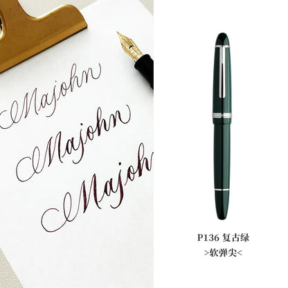 New MAJOHN P139 P138 P136 Classic Flex Nib Fountain Pen  Flexes Nib Pen Softness Flexare Business Modification Writing Pen ES ER