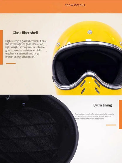Motorcycle helmet Japanese pointy helmet retro cruise knight helmet motorcycle scooter FRP four seasons space helmet.