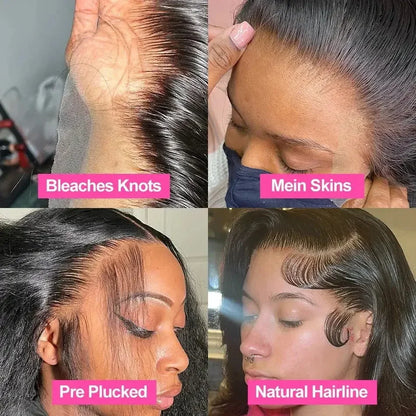 4x4 5x5 HD Lace Frontal Glueless Bob Wig Human Hair 10 Inch Straight Human Hair Wig Pre Plucked HD Short Bob Lace Front Wig 13x4