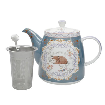 London Pottery 1 L  teapot ceramics matcha set fox tea pot tetra tea infuser kettle tea maker for girlfriend home with strainer