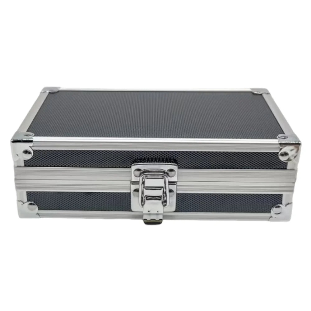 Shockproof Aluminum Alloy Tool Box Impact Resistant Wear Resistant Portable Tool Case Large Capacity Handheld Safety Briefcase