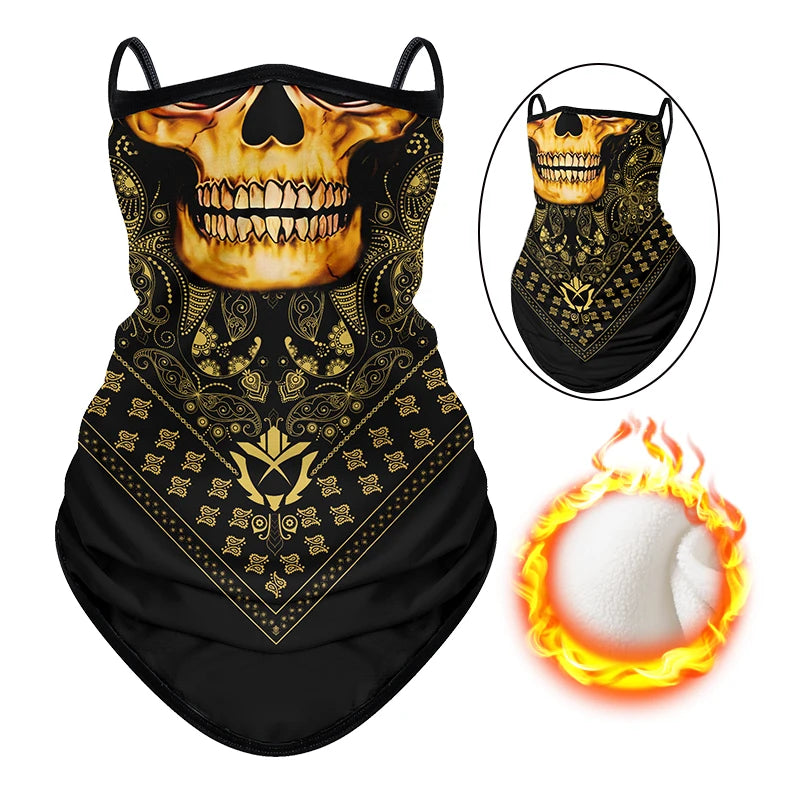 Motorcycle Warm Scarf Thick Ski Mask Windproof Polar Fleece Winter Riding Cold-proof Face Towel Unisex Outdoor Hiking Neck Cover