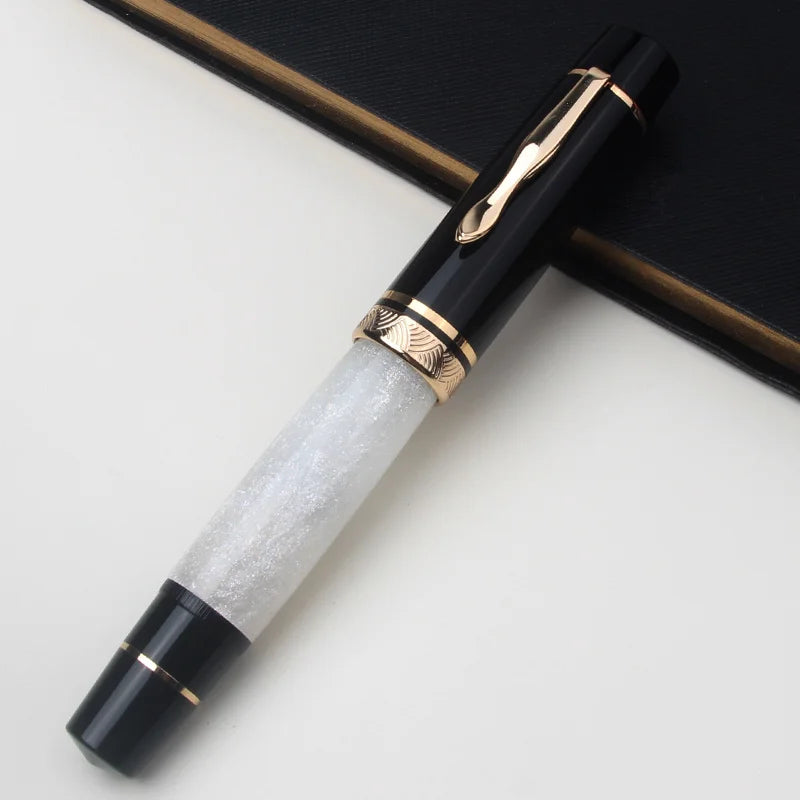 MAJOHN P139 High Quality Fountain Pen Piston Filler Resin Body Ebonite Feed Size 8 40 Nib Rotating Cap Postable Office Gift
