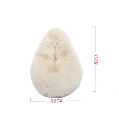 Winter Shoulder Bags Casual Furry for Women Solid Color Soft Plush Ladies Clutch Purse Handbags Lightweight Female Hobos Bag