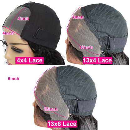 Highligh Colour 13×6 HD Lace Frontal Wigs Preplucked Human Hair Bouncy Curly Glueless Lace Wigs Human Hair Ready To Go 3032 Inch