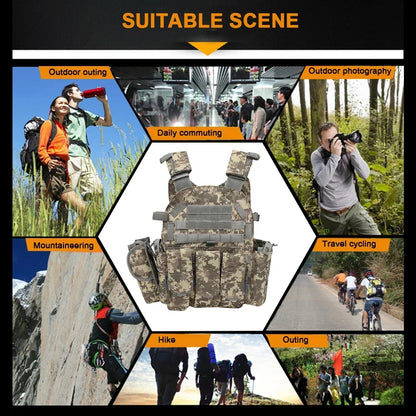 Nylon Tactical Vest Body Armor Hunting Carrier Airsoft Accessories CS Combat MOLLE Camo Military Army Vest for Outdoor Hunting