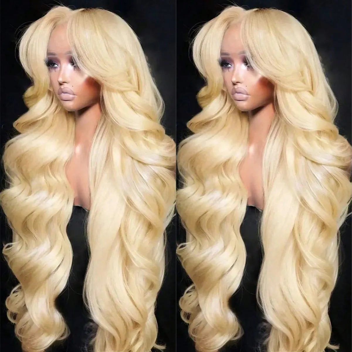 13x4 HD 613 Blonde Body Wave Lace Front Wig Human Hair with Baby Hair 180 Density Water Wave Lace Front Wigs Human Hair Glueless