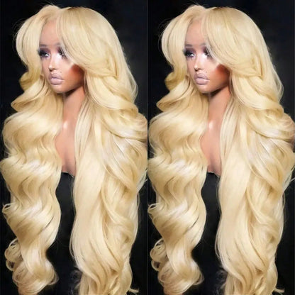 13x4 HD 613 Blonde Body Wave Lace Front Wig Human Hair with Baby Hair 180 Density Water Wave Lace Front Wigs Human Hair Glueless