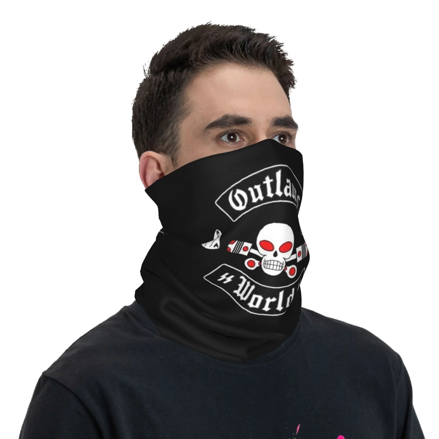 Outlaws Mc Support Bandana Neck Gaiter Printed Mask Scarf Multi-use Face Mask Running Unisex Adult Windproof
