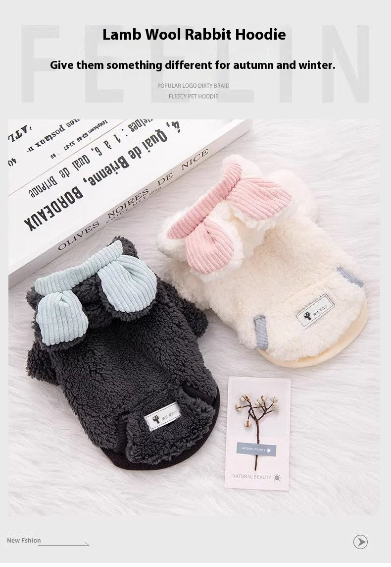 Thickened Fluffy Cotton Coat For Kittens Autumn Winter Clothes British Short Hair Doll Puppy Anti Shedding Warm Cat Jacket