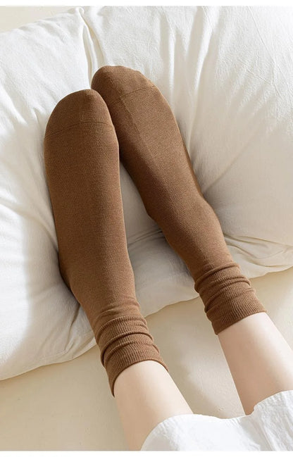 4 Pairs Women Socks Loose Socks Autumn Winter Japanese Style Ins Boneless Flat Seam Comfortable Mid Tube Cotton Socks Harajuku