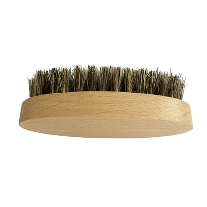 Beard Grooming Brush Oval Men Beard Brush for FACIAL Hair Soft Boar Bristle Brus,Special for Real Hair Wigs