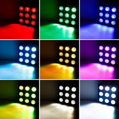 U'King 8Pcs 30W Square Par Lights 9X10W RGBW LEDs Stage Effect Lighting DMX512 Strobe Lights For DJ Show Concert Party KTV