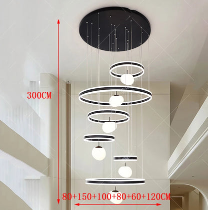 Modern Stair chandelier Pendant lights indoor lighting Ceiling lamp hanging light led Chandeliers for living room indoor lightin