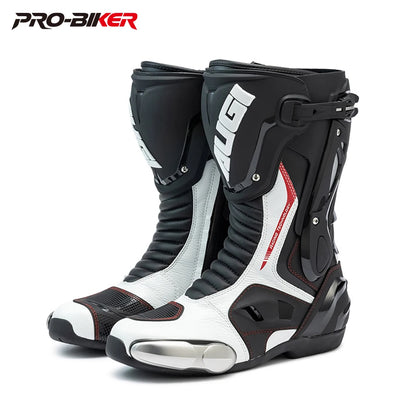 Green Motorcycle Boots Waterproof Motorcycle Boots Impact Resistant Botas De Seguridad Hombre Non-slip Botas De Moto Lightweight